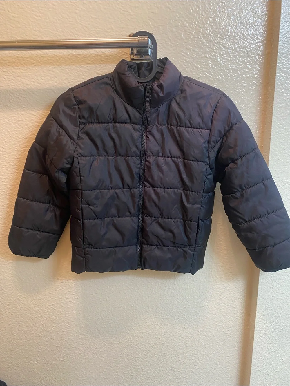 Kids Quilted Puffer Jacket - Black